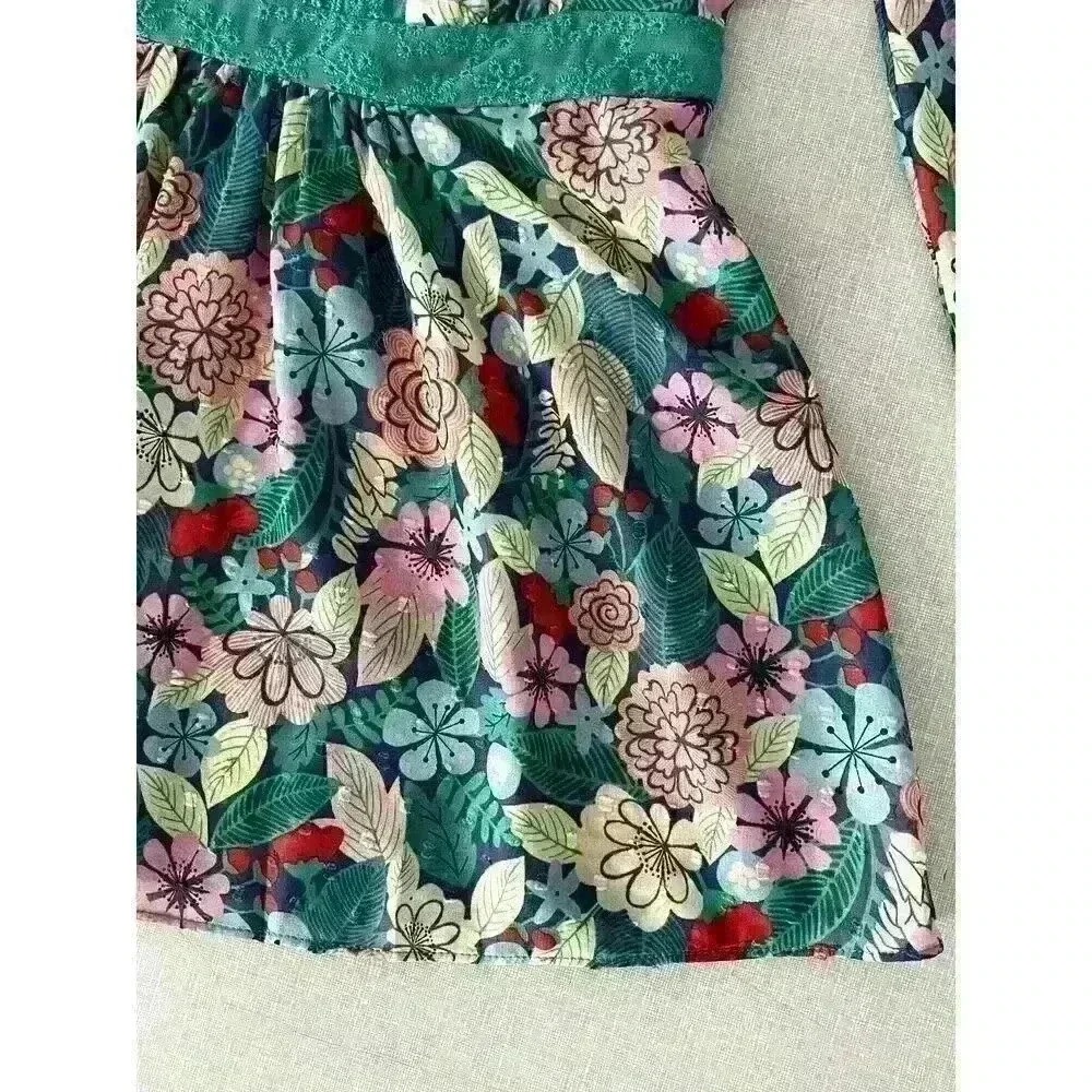 Matilda Jane Sz XS Kookaburra Floral Blouse Green Feminine Pretty Cottagecore - Picture 8 of 16